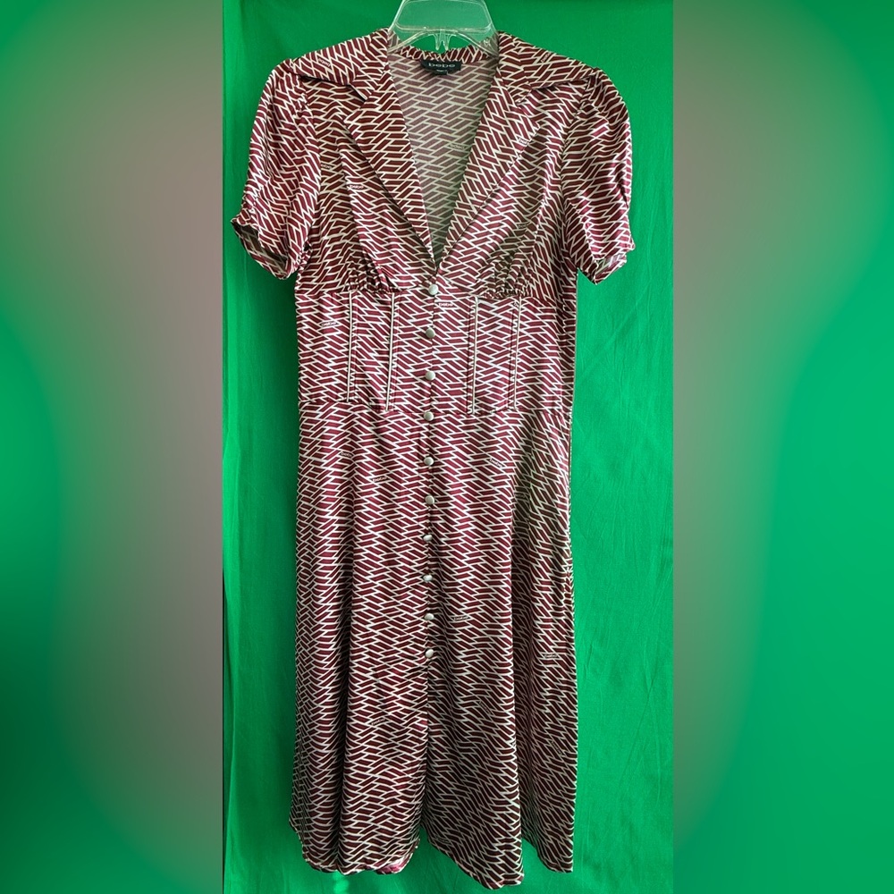 Stylish Red and White Bebe Y2K Dress